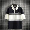 Nueva Camisa Polo de Verano para Hombre 2025 Moderna Holgada Marca de Moda Rayas Media Manga Estudiante Media Manga Media Manga Camiseta