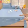 Sábana de Leche Espesa de Invierno Pieza Única Franela Coral Fleece Dormitorio Individual Doble 1.5m Funda Nórdica con Fleece Adicional Juego de Tres Piezas