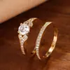 Anillos de Pareja Cuadrados de Circonita Diamante para Mujer Más Vendidos en Aliexpress, Joyería de Anillos de Comercio Exterior Más Vendida al por Mayor