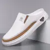 2026 Novos Sapatos Casuais Masculinos Slip-On de Tamanho Grande Transfronteiriços com Solas Macias, Sapatos Brancos Versáteis da Moda Tk