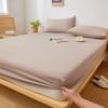 Nueva colcha de cama de estilo sin estampado y agradable para la piel, de color sólido, sencilla y a prueba de polvo, funda protectora de cama Simmons, venta al por mayor transfronteriza para el hogar