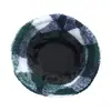 Sombrero de Pescador Cuadros Clásicos Estilo Británico Otoño e Invierno Transfronterizo Hip-hop Calle Retro Cálido de Lana de Cordero Sombrero de Cubo para Hombres