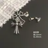 Remaches en Forma de Cruz, Tachuelas de Calavera, Correas para Bolsos, Materiales y Accesorios de Metal Punk Hechos a Mano para Ropa de Motociclista y Club Nocturno