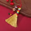 2026 Examen de Ingreso a Secundaria y Universidad Colgante Escoba Dorada Pluma Dorada Bolso Tejido a Mano Llavero Escoba Adorno Navideño Venta al por Mayor