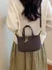 Bolso de mano de lona a rayas azul denim, bolso simple y versátil, bolso de hombro para mujer, bolso cruzado de moda de alta gama