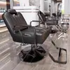Nuevo Modelo de Silla de Peluquería Reclinable para Corte de Cabello y Afeitado, Asiento Engrosado, Giratoria y de Altura Ajustable, Acero Inoxidable, para Peluquería y Tintes