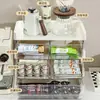 Prateleira de Armazenamento Tipo Gaveta Multicamadas Grande Capacidade Organizador de Mesa Estante Caixa de Armazenamento para Papelaria de Escritório Cosméticos
