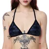 Conjunto de Bikini Sexy Corto Estampado Estilo Europeo y Americano Verano Sexy Estilo Nuevo Estampado de Calavera Cuadros
