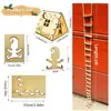 Tienda de campaña de madera para camping de Amazon decoración navideña para el hogar juguete graffiti DIY manualidades hechas a mano regalo de vacaciones