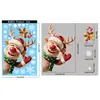 Caja de regalo de decoración navideña muñeco de nieve pegatina de cristal superventas transfronterizo de Amazon Santa Claus renos pegatina electrostática