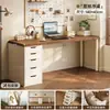 Escritorio y estantería integrados para dormitorio de apartamento pequeño, nuevo escritorio de computadora de escritorio con cajón, tocador, escritorio de escritura, escritorio de estudio