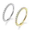 Nuevos Pendientes Anillo de Nariz de Acero de Titanio Zirconia Pendientes de Acero Inoxidable Joyería para Piercings Fabricante Venta al por Mayor