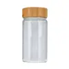 Frasco de Tubo de Rosca 30mm Tampa de Bambu Frasco Reagente Frasco de Vidro Transparente Frasco Cordyceps Múltiplas Especificações Armazenamento de Chá Frasco Vazio