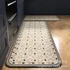 Tapete de Cozinha para Chão com Padrão de Azulejo Retrô, Absorvente de Água, Absorvente de Óleo, Resistente a Manchas, Tapete Longo para Uso Doméstico, Secagem Rápida, Antiderrapante de Diatomito Macio