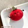 Pingente de Pelúcia Criativo Fofo com Tema de Comida, Chaveiro de Boneca Coração Delicado para Bolsa, Pequena Decoração de Presente para Barracas de Rua