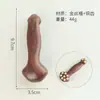 Disco Redondo de Palo de Rosa con Mango Largo con Dientes de Latón y Cepillo Meridiano, Masajeador de Sándalo para Ojos y Cuerpo para Frotar el Abdomen, Masajeador de Madera Maciza