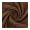 Terciopelo de pana de microfibra imitación algodón de 8 costillas, 100% poliéster, tejido de pana de punto de urdimbre elástica de 8 rayas para pantalones, pantalones lavables y material para chaquetas
