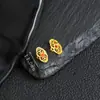 Pulsera anillo colgante clip cierre plata S925 chapado en oro incrustado Jaspe Rojo del Sur joyería accesorios artesanía oro antiguo al por mayor