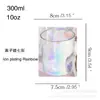 Nuevo frasco de vidrio para velas de 300 ml, galvanizado, chapado iónico, de colores, botella de vidrio spot, taza para velas de aromaterapia