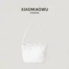 Bolso de mano ligero de color sólido para estudiantes, bolso de hombro de malla con encaje de moda de gama alta para uso diario para mujer en verano
