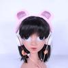 Fabricante Venta al por Mayor Auriculares Coloridos de Unicornio con Orejas de Oso para Niños, Lindos Auriculares de Felpa con Control por Cable de Montaje en Cabeza, Auriculares de Regalo
