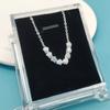 Plata Rota Varios Dos Collar Femenino Moda Clavícula Femenina Diseño Nicho Lujo Ligero 2024 Nuevo Explosiones Collar Joyería