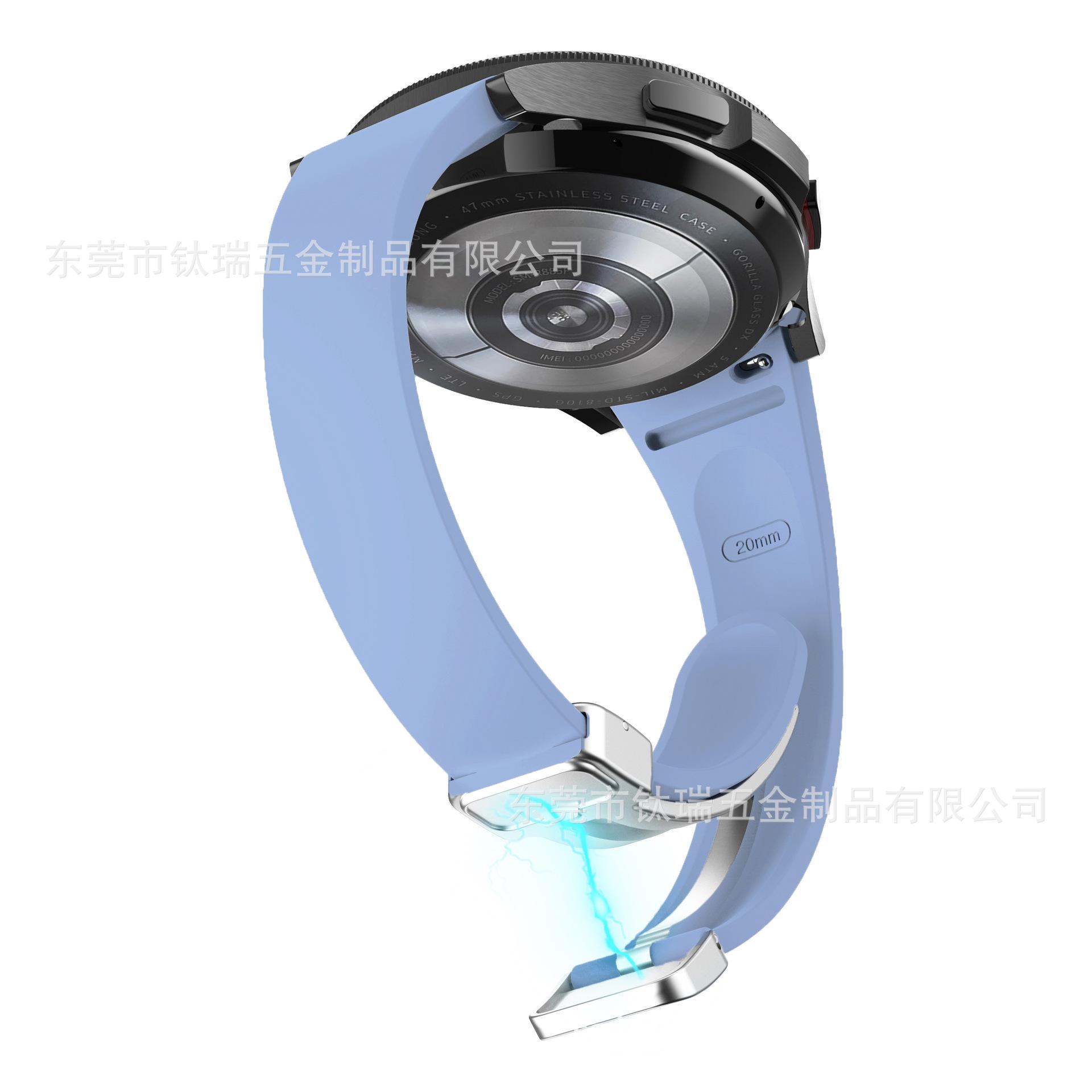 20mm磁吸折叠扣硅胶表带