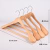 Perchas de Madera Yx Hotel Versión Engrosada para Uso en Casa, Perchas de Madera Antideslizantes para Pantalones, Perchas Vintage de Madera Maciza para Ropa