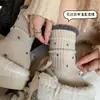 Calcetines de media pantorrilla para mujer, Calcetines largos versátiles de encaje suave con lunares para primavera y otoño, Calcetines Retro Dopamina de boca ancha para usar con ropa de exterior