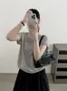 Estilo Coreano Papel Washi Encaje Cuello Redondo Tejido Hueco Manga Corta Mujer 26 Otoño Nueva Llegada Top Holgado Versátil para el Trabajo Camiseta