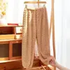 Pantalones Largos de Pijama para Mujer para Otoño e Invierno, Felpa de Coral, Engrosados, Tallas Grandes, Pantalones Cálidos Estilo Hada, Franela, Talla Grande, Pantalones para el Hogar