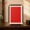 Novo Porta-Retrato Tridimensional Oco Estilo Chinês Cobre Imitação de PVC Canto Moldura para Fotos DIY Caligrafia Arte Presente para o Pai Moldura de Exibição