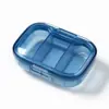 Caja de Medicamentos Mini Portátil, Tamaño Pequeño, Adecuada para Llevar Contigo, Organizador de Medicamentos para la Mañana, el Mediodía y la Noche, Caja de Almacenamiento y Clasificación de Pastillas de 3 Compartimentos, En Stock