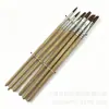 Venda quente direta da fábrica transfronteiriça escova dupla nylon lã 6 pontas pico oblíquo cor primária cabo de madeira conjunto atacado