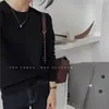 Mjuniqiou Suéter Base Suave y Acogedor Suéter de Punto Cuello Redondo Suéter Pulóver para Mujer Manga Larga Corte Holgado Mismo Estilo que Youjia