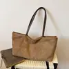 Bolso de Hombro de Lona Transfronterizo Otoño 2026, Bolso de Mano Casual Versátil de Gran Capacidad, Bolso Tote de Hombro Simple y Elegante