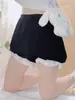 Pantalones de calabaza finos de verano para mujer, Shorts de seguridad JK, Pantalones falda anti-exposición, Se pueden usar afuera, Talla grande, Pantalones cortos holgados estilo linterna