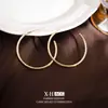 Pendientes Sencillos en Forma de C Más Vendidos en Europa y América, Pendientes Grandes de Círculo Exagerados para el Trabajo, Elegantes de Nicho, Pendientes Adelgazantes