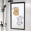 Pegatina de Vidrio para Baño de Animales Lindos Translúcida Opaca Anti-Miradas Indiscretas Dibujos Animados Película para Ventana de Baño Vidrio Esmerilado