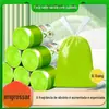 Sacos de Lixo Descartáveis de Arroz Glutinoso Roxo Extra-Grandes Espessados com Cordão para Cozinha Doméstica Sacos Plásticos Tipo Alça com Fechamento Automático
