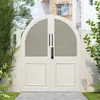 Puerta de Patio de Aleación de Aluminio, Puerta de Jardín Exterior, Puerta de Villa Campestre, Puerta de Patio de Hierro Forjado, Puerta Eléctrica de Patio de Apertura Simple/Doble