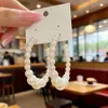 Pendientes de Aro Grandes de Perla Estilo Diosa, Pendientes de Aro Elegantes Exagerados con Estilo para Dama, Pendientes de Lujo Accesible con Diseño