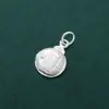 Colgante Mini Bagua de Plata de Ley S925, Amuletos Pequeños de Nueve Compartimentos Finamente Elaborados, Accesorio Colgante Lateral Hecho a Mano para Manualidades Culturales