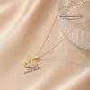 Collar colgante con alas de amor de circonitas microincrustadas transfronterizas de Europa y Estados Unidos que se pueden abrir y cerrar, con temperamento ligero, diseño de nicho de lujo, cadena de clavícula