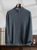 Outono e inverno meia-gola alta dos homens 100 puro cashmere cardigan suéter dos homens engrossado zíper malha solta jaqueta top