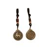 Llavero de latón con doce signos del zodíaco, nube auspiciosa, estilo nacional, marca de la suerte, colgante para bolso de hombre y mujer, adorno para llave de coche.