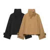 Chaqueta Corta Cortavientos Casual Elegante y de Moda para Mujer Estilo Europeo y Americano Transfronterizo 2026 Venta al por Mayor Cuello Alto 3811257