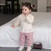 Conjunto de Roupa para Meninas Primavera e Outono 2026 Nova Moda Esportiva Casual Infantil Conjunto de Duas Peças de Moletom para Bebês Meninas