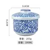 Olla Pequeña de Cerámica Japonesa para Estofado Nido de Pájaro Tazón Individual para Bebé Huevo al Vapor con Tapa Tazón para Cocinar al Vapor Taza a Prueba de Agua para Estofado Sopa Comercial Hotel