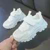 Tenis blancos para niña, zapatillas deportivas blancas para niño, nueva colección de otoño, tenis de malla transpirable, zapatos escolares de rendimiento para niño